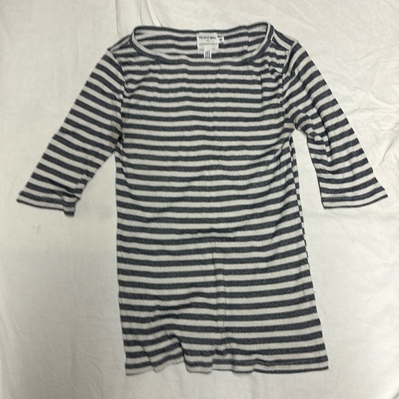 Michael Stars for Anthropologie stripped 3qtr sleeve tee - size M/L - Picture 1 of 8